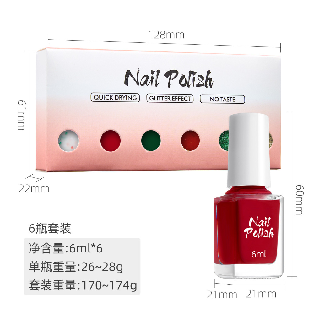 Nail polish for Halloween and Christmas: colorful, dazzling, glittery, trendy, no-bake, water-based, quick-drying, long-lasting.