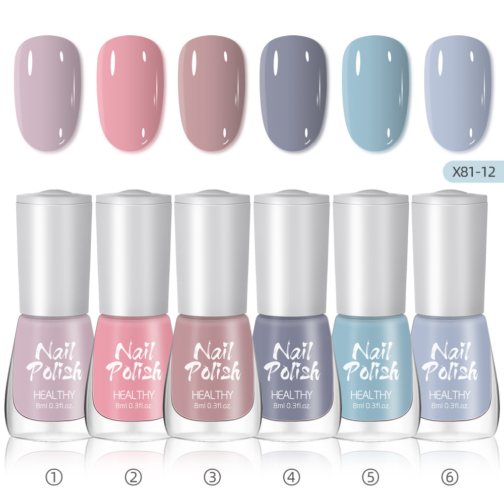 2025 new nail art set water-based no-bake quick-drying long-lasting nude color glitter small set nail polish nail art glitter powder