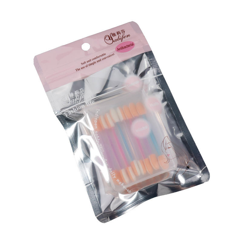 D0363 double-headed eyeshadow stick handle soft sponge eyeshadow brush beginner eyeshadow beauty tool color eyeshadow stick