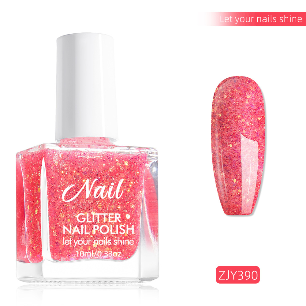 Hot-selling water-based nail polish of the season, no-bake, quick-drying, non-peelable, with glitter and long-lasting embellishments, wholesale available.