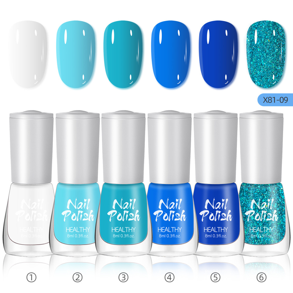 2025 new nail art set water-based no-bake quick-drying long-lasting nude color glitter small set nail polish nail art glitter powder