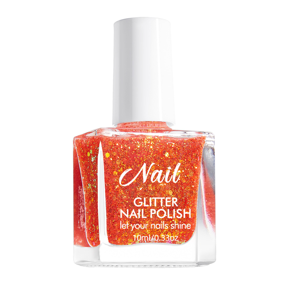Hot-selling water-based nail polish of the season, no-bake, quick-drying, non-peelable, with glitter and long-lasting embellishments, wholesale available.