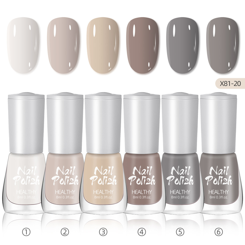 2025 new nail art set water-based no-bake quick-drying long-lasting nude color glitter small set nail polish nail art glitter powder