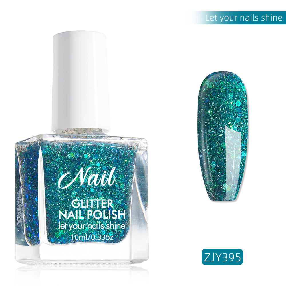 Hot-selling water-based nail polish of the season, no-bake, quick-drying, non-peelable, with glitter and long-lasting embellishments, wholesale available.