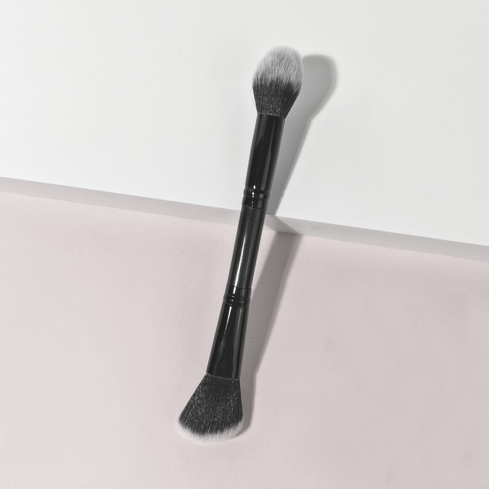 Double-ended brush contouring brush loose powder brush blush highlighter brush flame flame brush brightening fiber soft spot factory