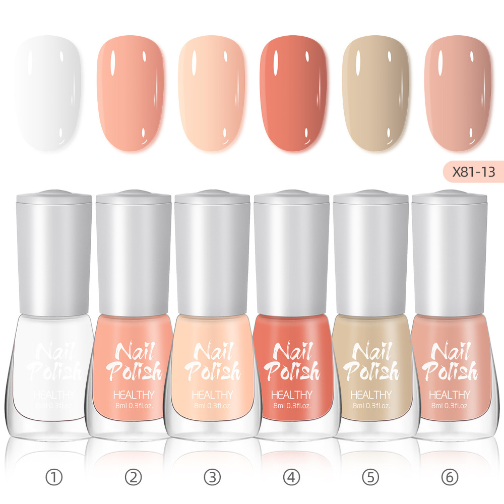 2025 new nail art set water-based no-bake quick-drying long-lasting nude color glitter small set nail polish nail art glitter powder