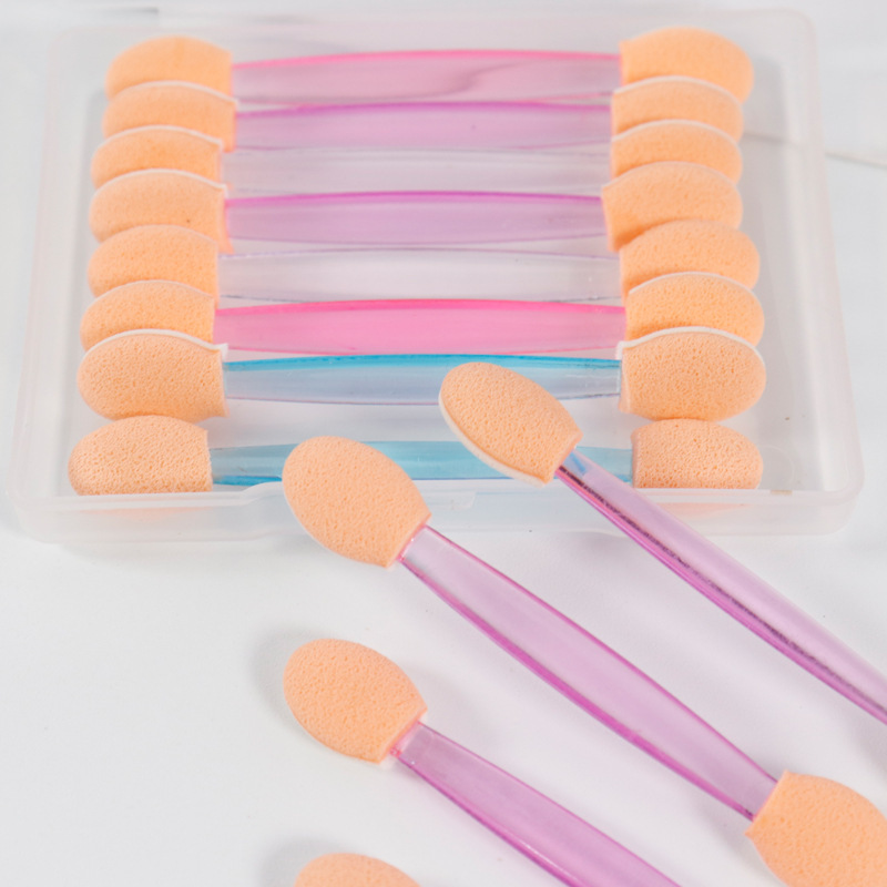 D0363 double-headed eyeshadow stick handle soft sponge eyeshadow brush beginner eyeshadow beauty tool color eyeshadow stick