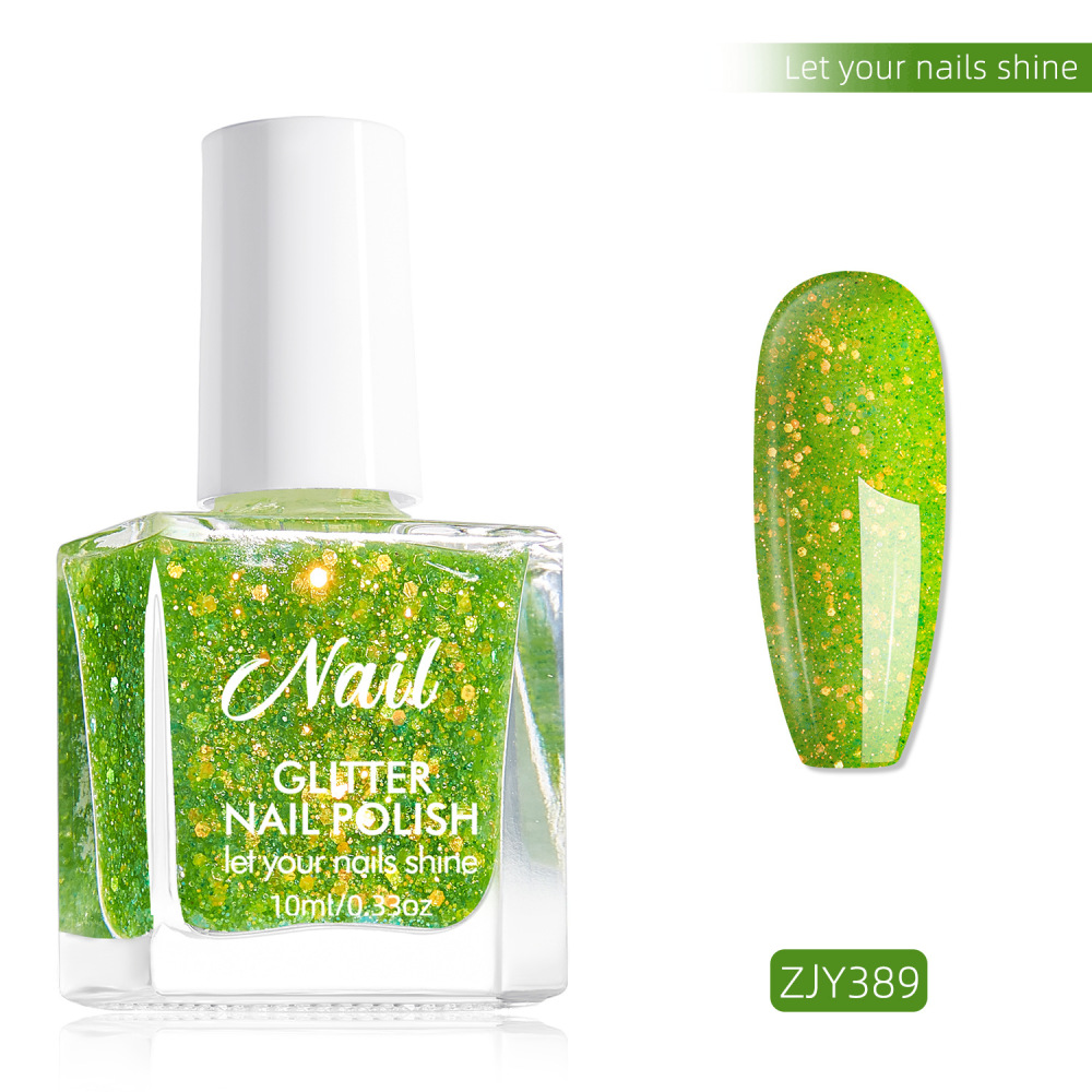 Hot-selling water-based nail polish of the season, no-bake, quick-drying, non-peelable, with glitter and long-lasting embellishments, wholesale available.