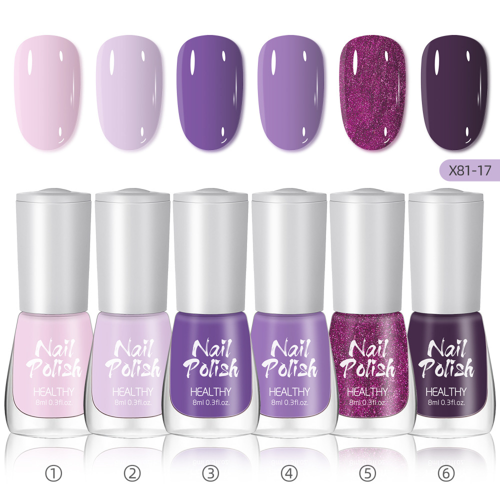 2025 new nail art set water-based no-bake quick-drying long-lasting nude color glitter small set nail polish nail art glitter powder
