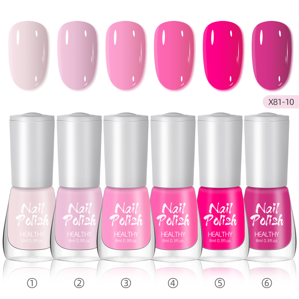 2025 new nail art set water-based no-bake quick-drying long-lasting nude color glitter small set nail polish nail art glitter powder