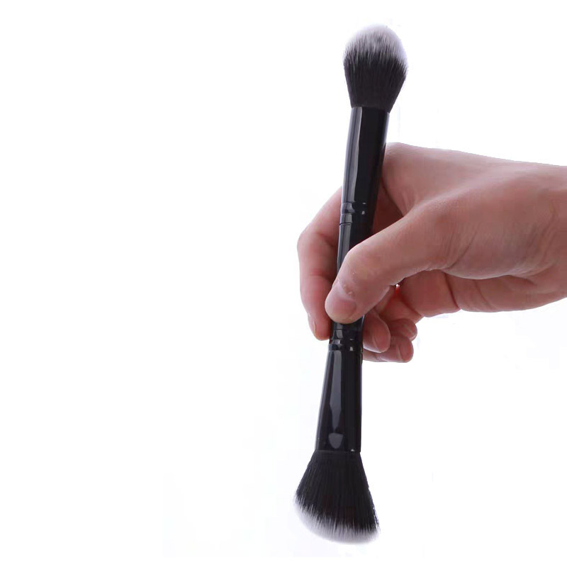 Double-ended brush contouring brush loose powder brush blush highlighter brush flame flame brush brightening fiber soft spot factory