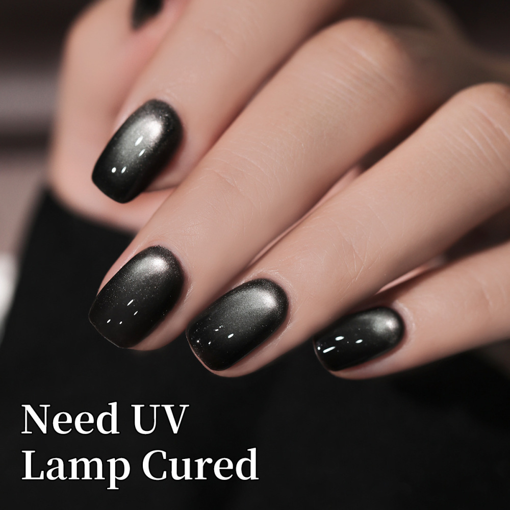 2025 new simple white water black pearl glass beads cat eye nail polish nail salon popular color