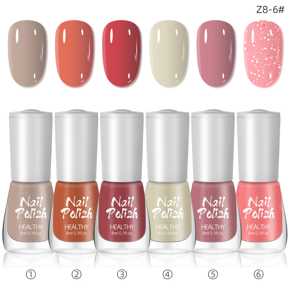 2025 new nail art set water-based no-bake quick-drying long-lasting nude color glitter small set nail polish nail art glitter powder