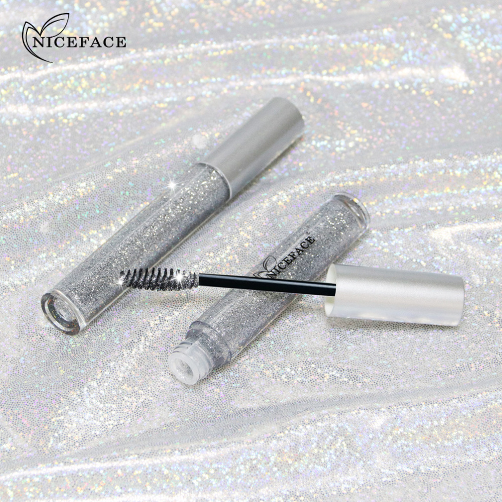 NICEFACE 碎钻闪耀睫毛膏 速干成膜闪耀泪滴妆效睫毛膏 厂家批发