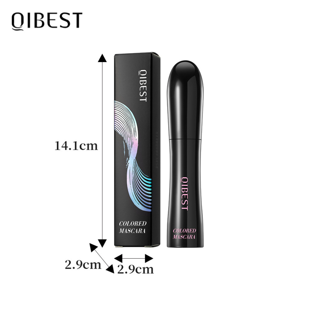 QIBEST跨境睫毛膏防水不晕染纤长卷翘防水眼部彩妆英文外贸专供