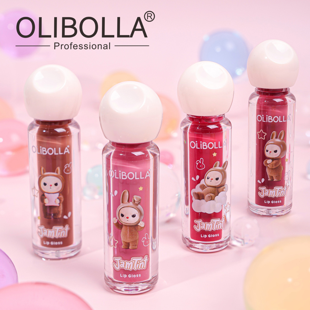 Cross-border best-selling Labubu water-gloss moisturizing lip gloss, long-lasting hydration, doesn't settle into lip lines, easy to apply, water-gloss moisturizing lip glaze