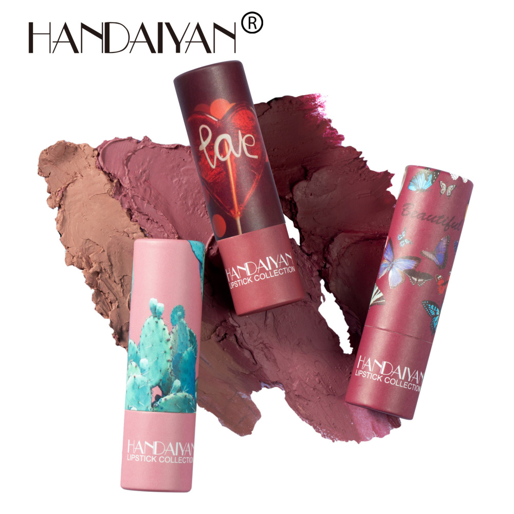 HANDAIYAN Velvet Matte Nude Lip Balm (Cross-border Paper Tube)