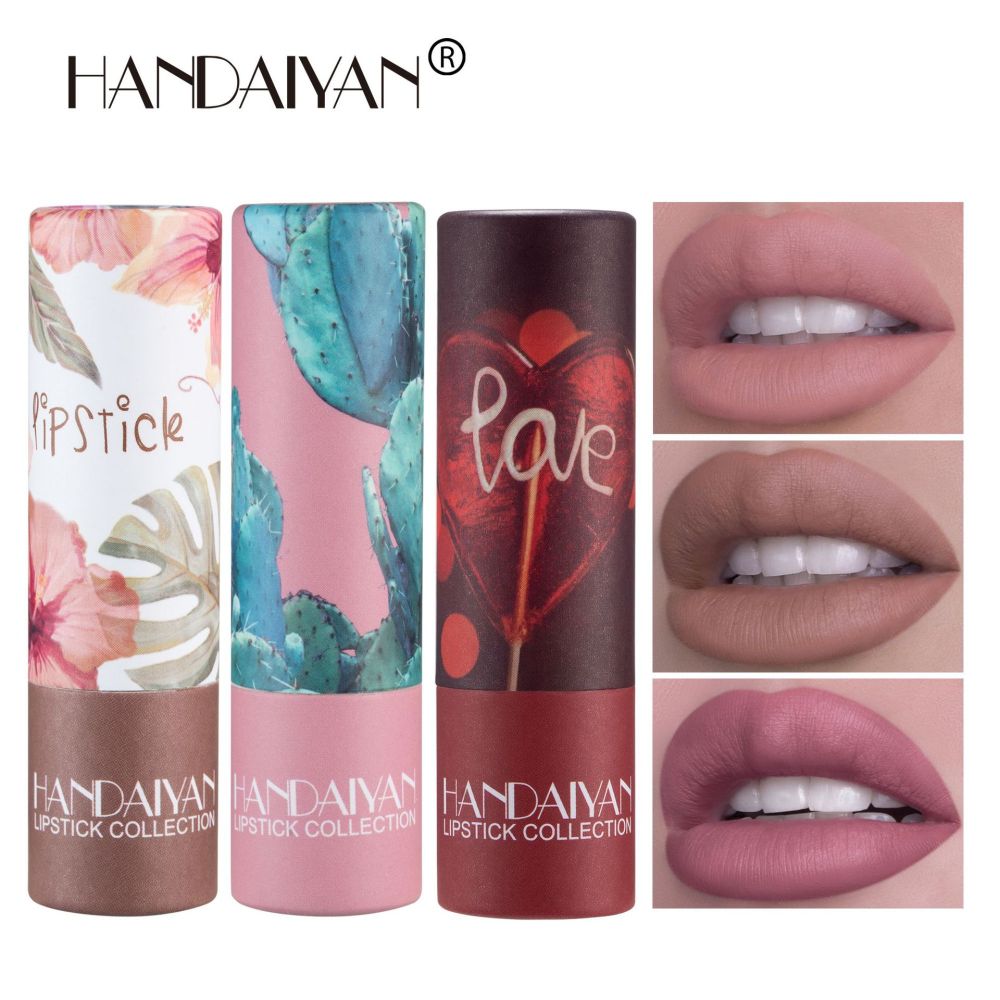 HANDAIYAN Velvet Matte Nude Lip Balm (Cross-border Paper Tube)