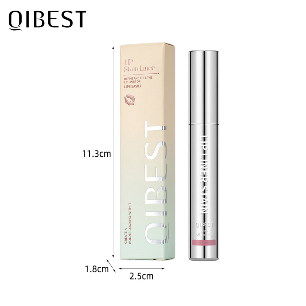 QIBEST跨境现货液体口红唇釉唇彩不掉色不沾杯染唇液唇蜜撕拉唇膜