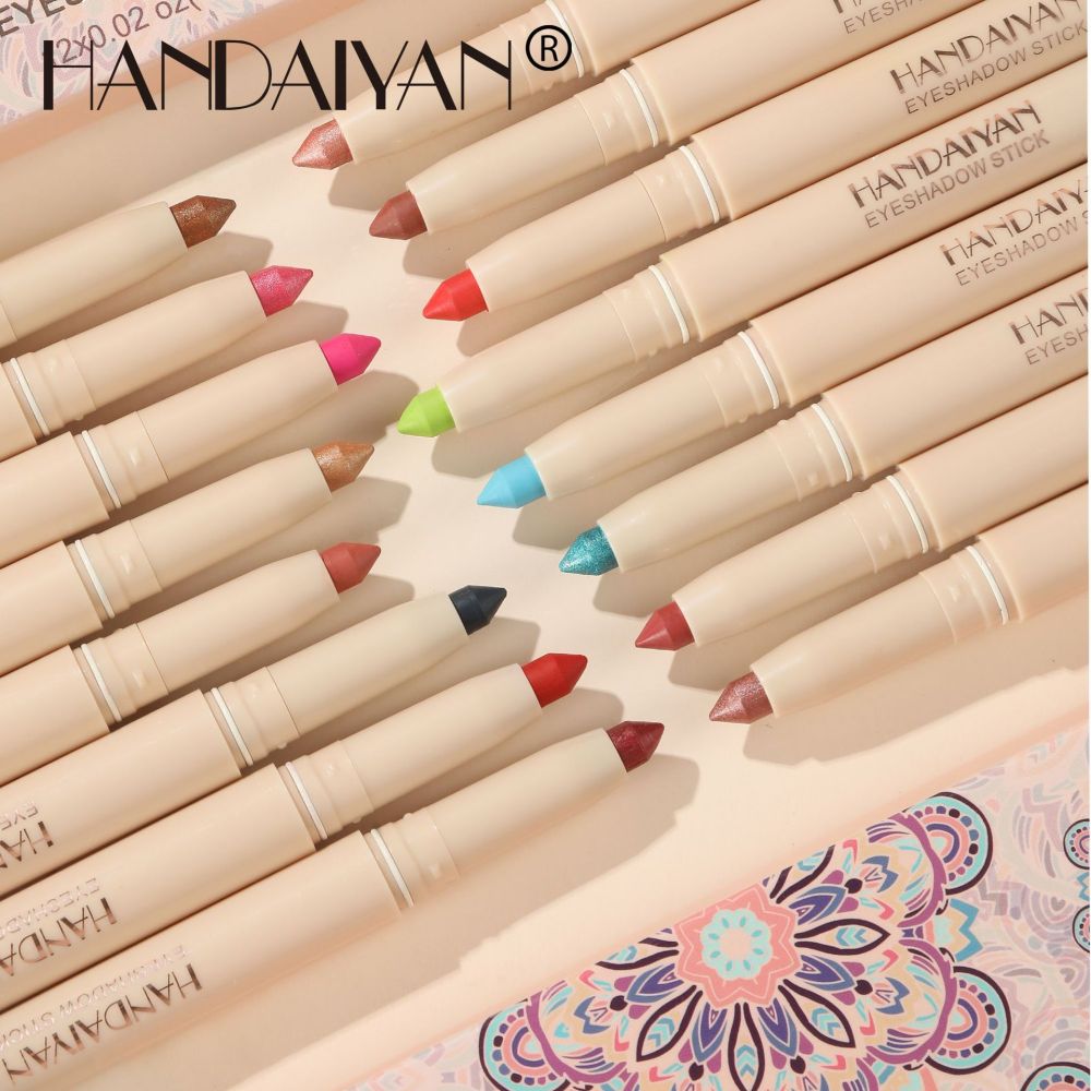 handaiyan跨境热卖 韩黛妍 夜店卧蚕眼影笔两用可削眼线笔眼影棒