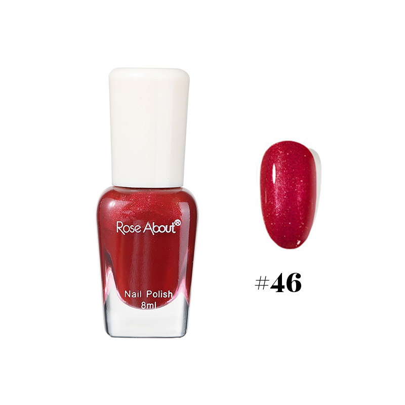 Peel-off, no-bake water-based nail polish