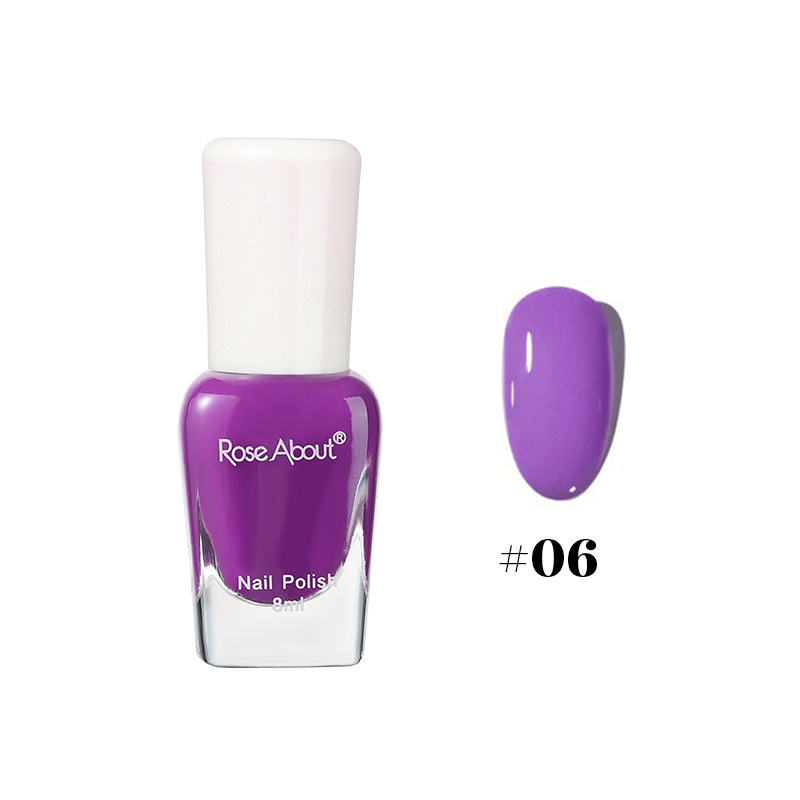 Peel-off, no-bake water-based nail polish