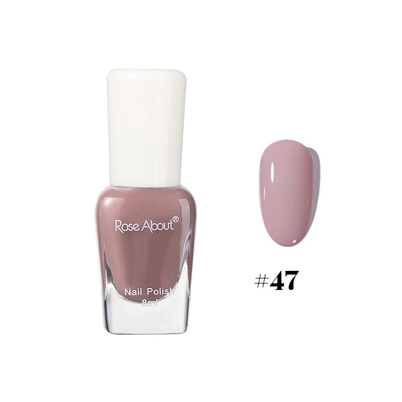 Peel-off, no-bake water-based nail polish