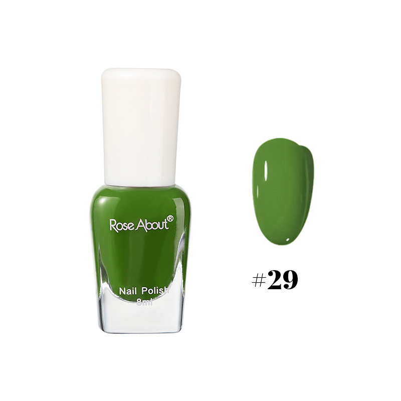 Peel-off, no-bake water-based nail polish