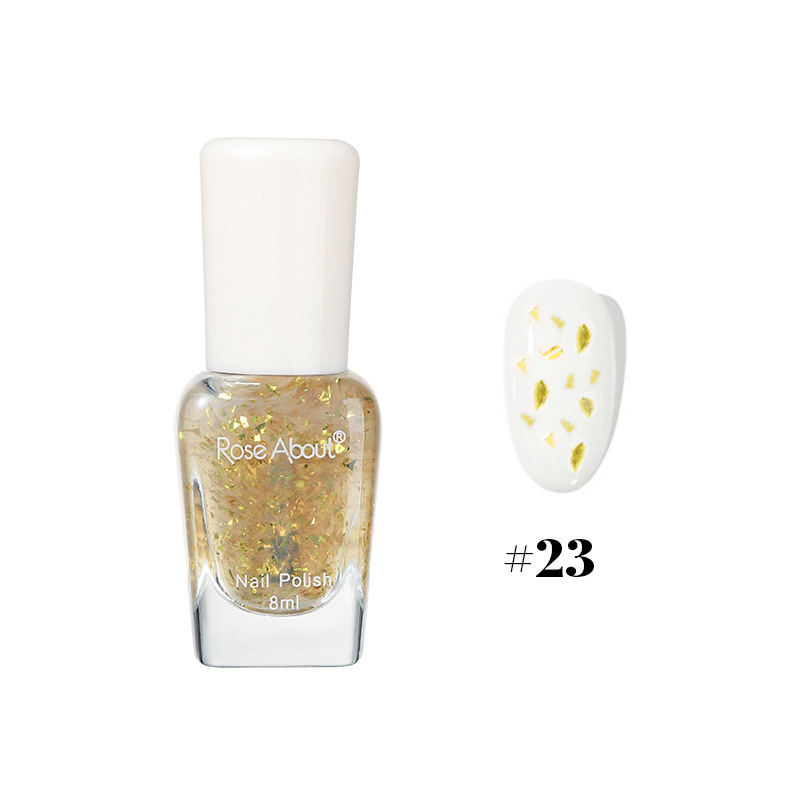 Peel-off, no-bake water-based nail polish