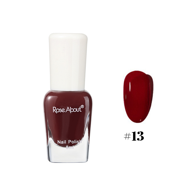 Peel-off, no-bake water-based nail polish