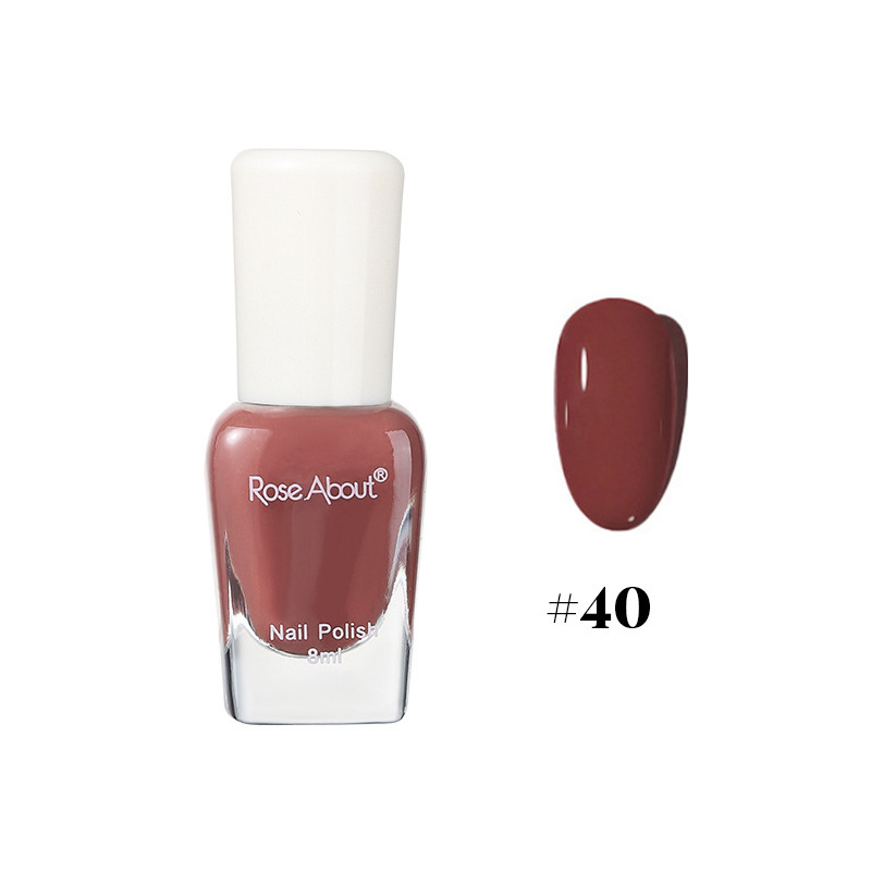 Peel-off, no-bake water-based nail polish
