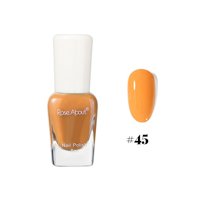 Peel-off, no-bake water-based nail polish