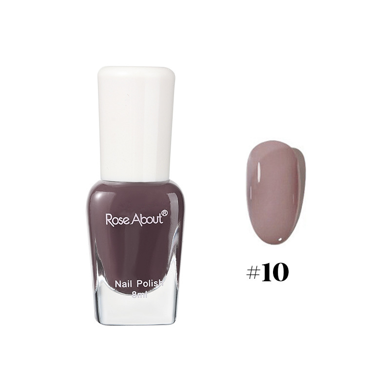 Peel-off, no-bake water-based nail polish