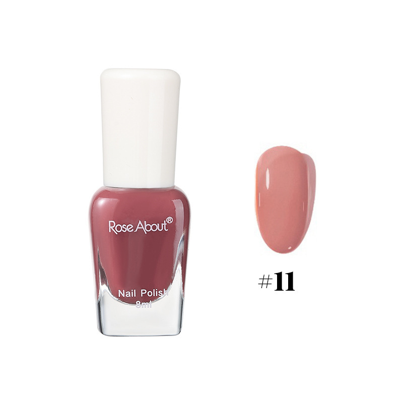 Peel-off, no-bake water-based nail polish