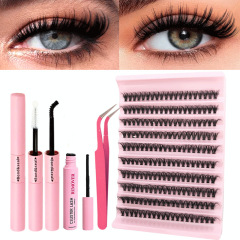 40D+2IN1glue+Golden Feather Tweezers+enzyme eyelash remover