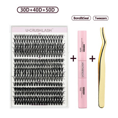 (30D+40D+50D) + Double-ended glue + Gold tweezers