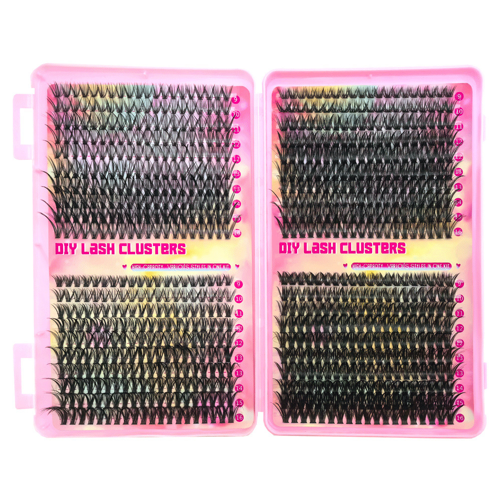 亚马逊30P40P32排假睫毛胶水套装50P60P朵毛浓密分段欧美跨境现货