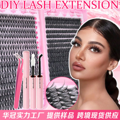 Eyelash powder card 40D80D - 36 rows + double-headed glue + golden feather tweezers