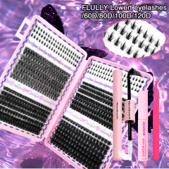 Purple Card Eyelash Book (with 6080100120 pages) + Double-ended glue + Remover + Golden Feather Tweezers