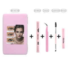 3 types of eyelashes + double-ended glue + remover + tweezers + eyelash brush