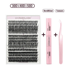 (30D+40D+50D) + Double-ended glue + Pink tweezers