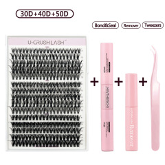 (30D+40D+50D) + Double-ended glue + Remover + Pink tweezers