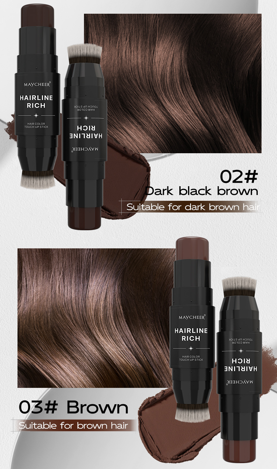 Specifications table for the hairline filler stick