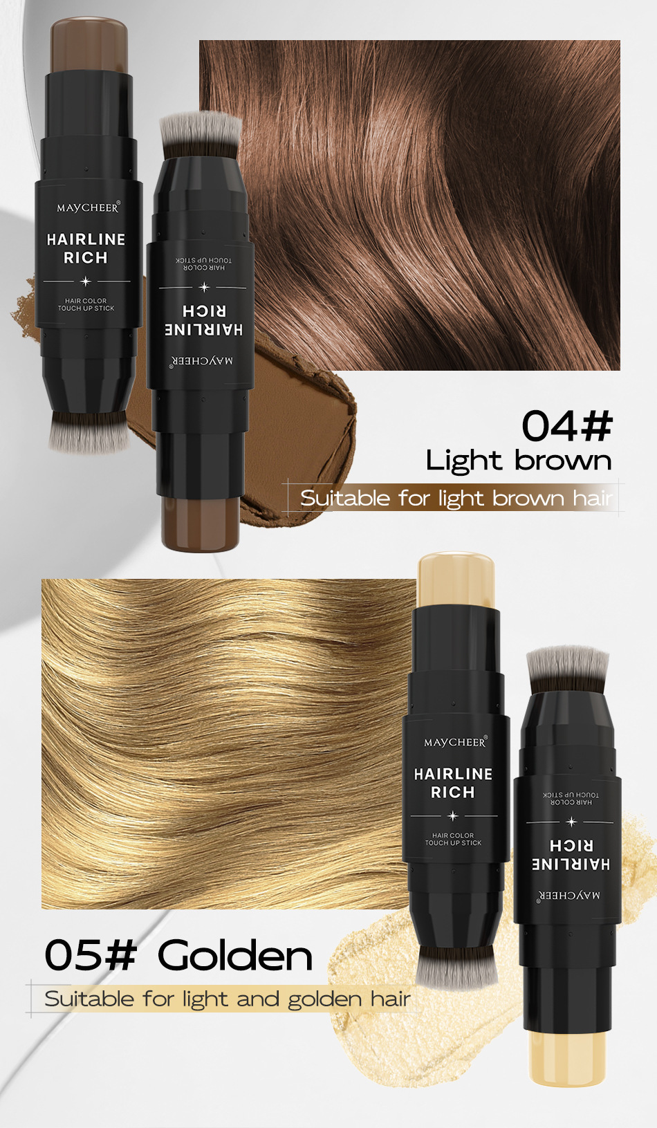 Mixed shade set for own-brand hairline filler