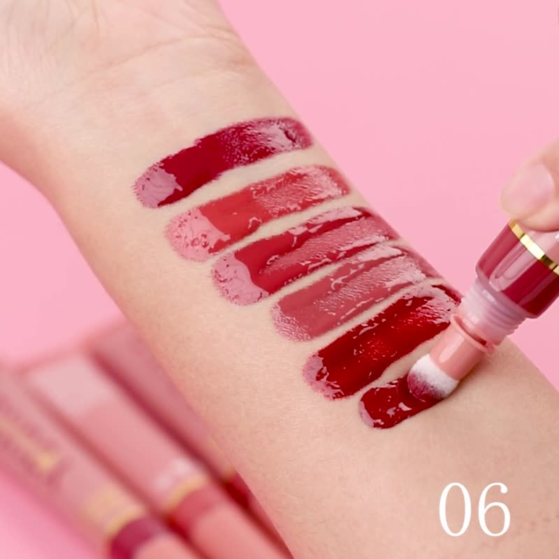 YOUNG VISION液体水光亮面唇彩 毛绒刷头挤压唇彩 唇釉