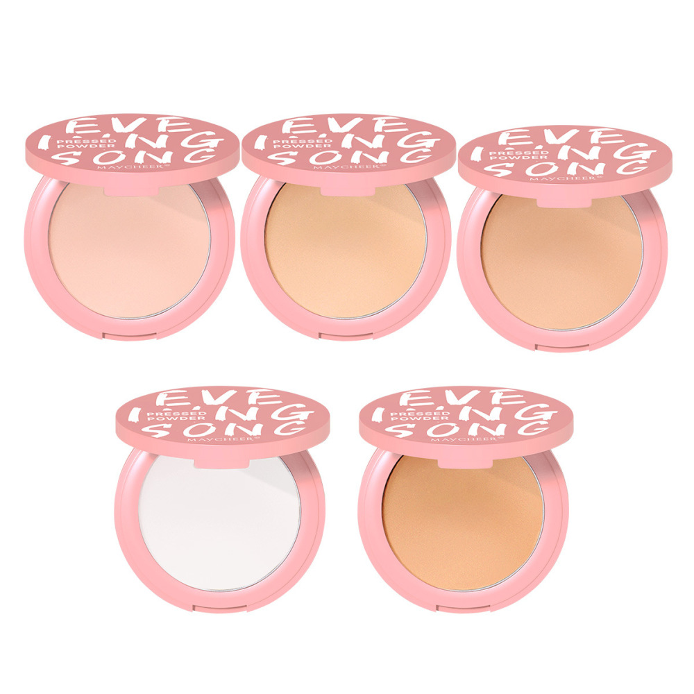MAYCHEER美茜儿晚歌柔光粉饼跨境显白防水防汗哑光提亮女自然裸妆
