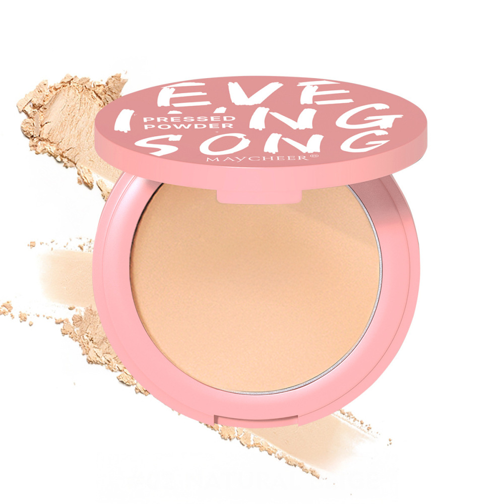 MAYCHEER美茜儿晚歌柔光粉饼跨境显白防水防汗哑光提亮女自然裸妆