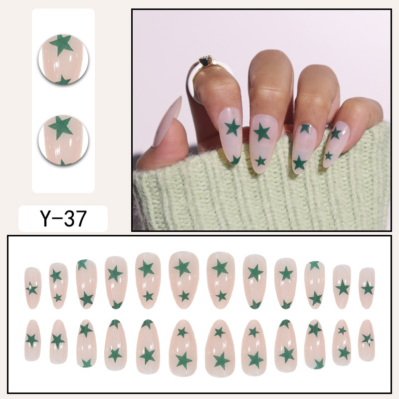 Y1网红假指甲贴穿戴甲成品甲片可拆卸腮红甲女生猫眼渐变美甲贴片