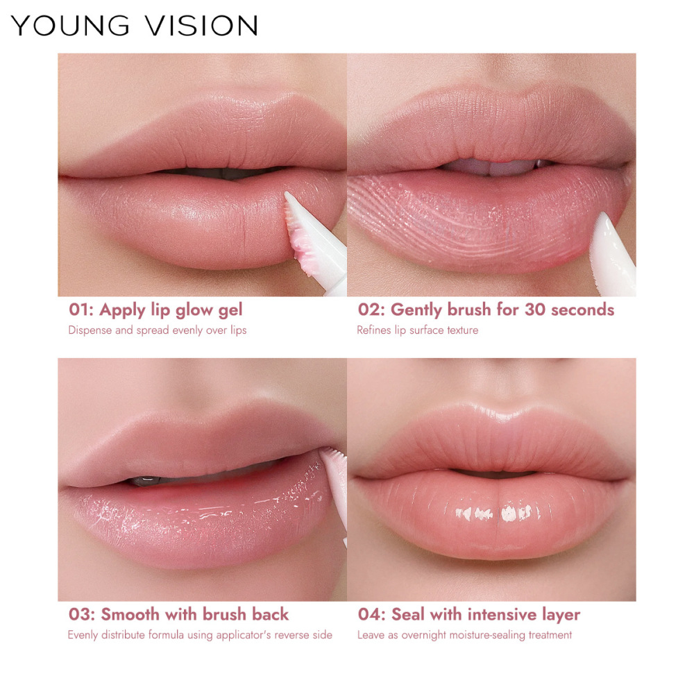 YOUNG VISION 软管唇膜带硅胶刷头 保shi 唇部啫喱