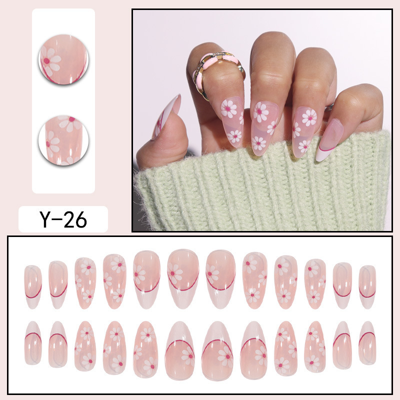 Y1网红假指甲贴穿戴甲成品甲片可拆卸腮红甲女生猫眼渐变美甲贴片